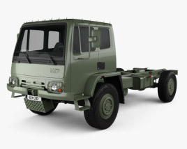 3D model of DAF Leyland T244 Chassis Truck 2022