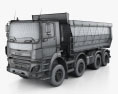 DAF CF Tipper Truck 2016 3d model wire render