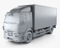 DAF LF Box Truck 2016 3d model clay render