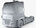 DAF CF Tractor Truck 2016 3d model clay render