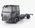 DAF LF シャシートラック 2013 3Dモデル wire render