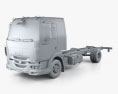 DAF LF Chassis Truck 2016 3d model clay render