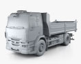 DAF LF Tipper Truck 2016 3d model clay render