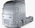 DAF XF 450 FT Tractor Truck 2-axle 2022 3d model clay render