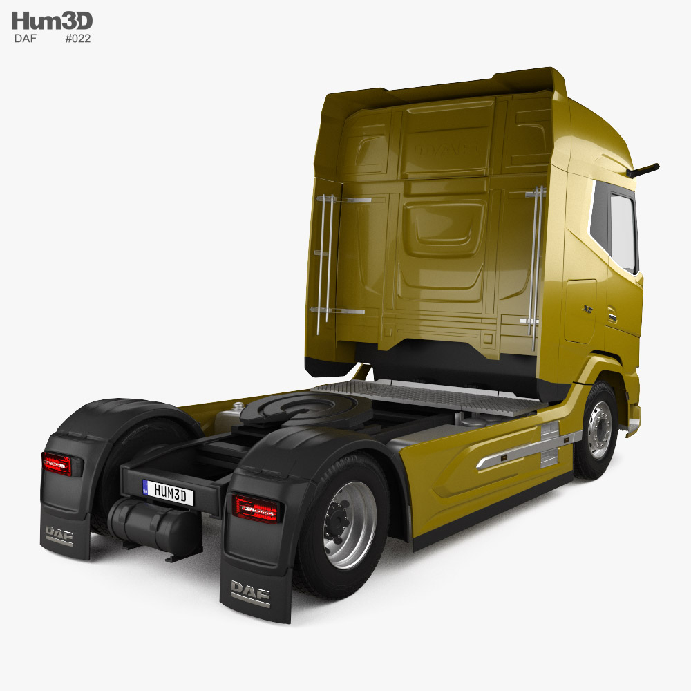 DAF XG FT Tractor Truck 2-axle 2021 3d model back view