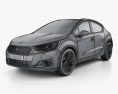 DS 4 Crossback 2018 3D-Modell wire render