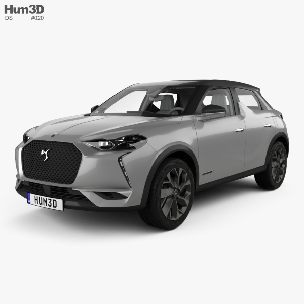 DS 3 Crossback E-Tense з детальним інтер'єром 2022 3D модель