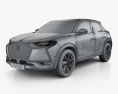 DS 3 Crossback E-Tense with HQ interior 2022 3d model wire render