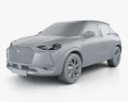 DS 3 Crossback E-Tense with HQ interior 2022 3d model clay render