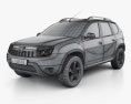 Dacia Duster 2010 3d model wire render