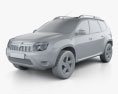 Dacia Duster 2010 3d model clay render