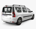 Dacia Logan MCV 2013 3d model back view