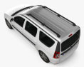 Dacia Logan MCV 2013 3d model top view