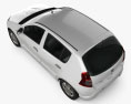 Dacia Sandero 2013 3D模型 顶视图