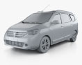 Dacia Lodgy 2015 3d model clay render