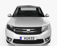 Dacia Logan II 세단 2016 3D 모델  front view