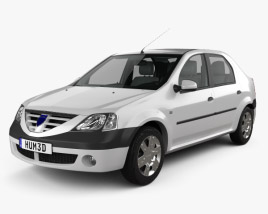 Dacia Logan with HQ interior 2008 3D model