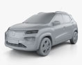 Dacia Spring Electric 2022 3Dモデル clay render