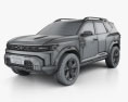 Dacia Bigster 2022 3Dモデル wire render