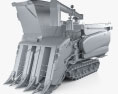 Daedong DXM120 Combine Harvester 2022 3d model clay render