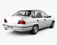 Daewoo LeMans (Nexia, Cielo, Racer) sedan 1999 3D-Modell Rückansicht