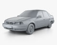 Daewoo LeMans (Nexia, Cielo, Racer) Berlina 1996 Modello 3D clay render