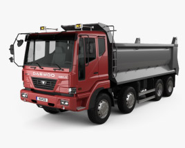 Daewoo Super Novus Tipper Truck 4-axle 2012 3D model