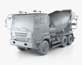 Daewoo Novus SE Mixer Truck 2016 3d model clay render