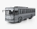 Daewoo BS106 Bus with HQ interior 2021 3d model wire render