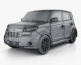 Daihatsu Materia 2012 3d model wire render