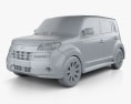 Daihatsu Materia 2012 3d model clay render