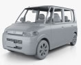 Daihatsu Tanto 2006 3D-Modell clay render