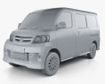 Daihatsu Luxio 2016 3D-Modell clay render