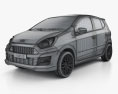 Daihatsu Astra Ayla Sporty 2016 3d model wire render