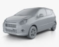 Daihatsu Astra Ayla 2016 3d model clay render
