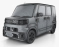 Daihatsu Wake 2017 3d model wire render