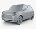 Daihatsu Trevis 2009 3d model clay render