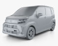 Daihatsu Move Custom RS 2020 3d model clay render