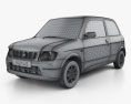 Daihatsu Mira 3-door 2003 3d model wire render