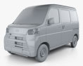 Daihatsu Hijet Cargo con interior 2017 Modelo 3D clay render