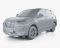 Daihatsu Rocky 2022 3D-Modell clay render