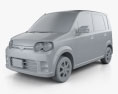 Daihatsu Move Custom 2004 3d model clay render