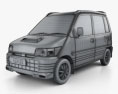 Daihatsu Move SR 1998 3d model wire render
