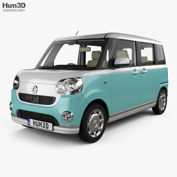 Daihatsu Move Canbus con interior 2016 Modelo 3D