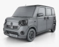 Daihatsu Move Canbus with HQ interior 2020 3d model wire render