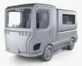 Daihatsu Tsumu con interni 2020 Modello 3D clay render