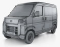 Daihatsu Hijet Cargo Deluxe 2022 3d model wire render