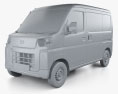 Daihatsu Hijet Cargo Deluxe 2022 3d model clay render