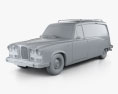 Daimler DS420 Leichenwagen 1987 3D-Modell clay render
