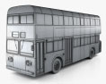 Daimler Fleetline CRG6 Double-Decker Bus 1965 3d model wire render
